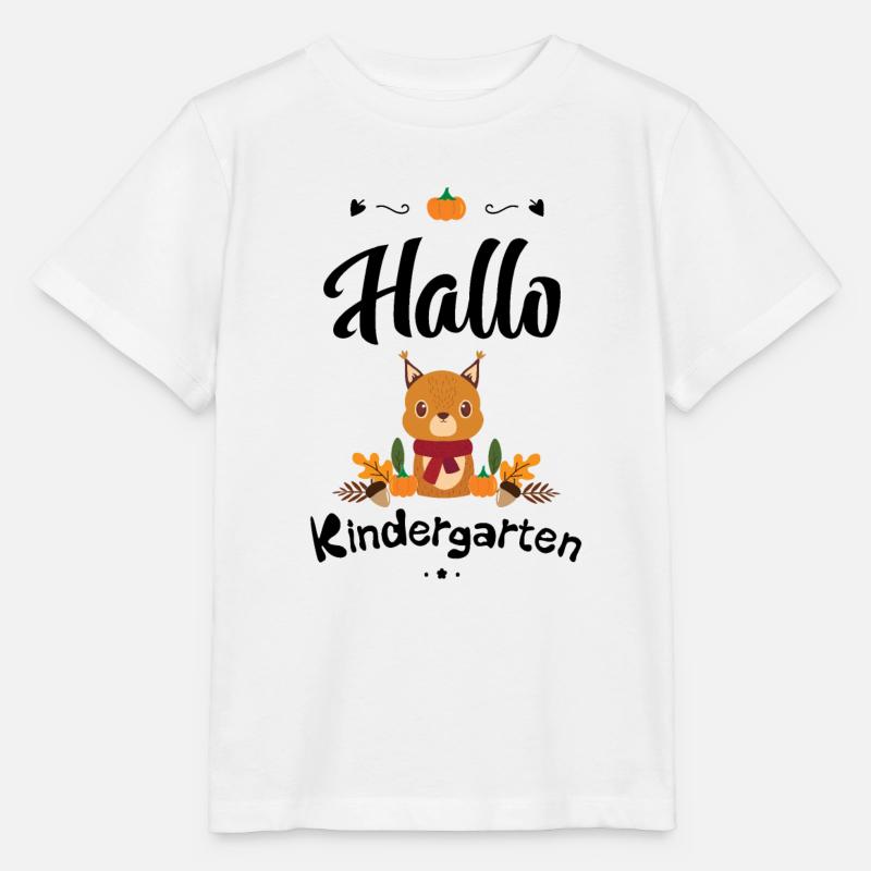 süßes Eichhörnchen Design mit Herbstmotiven - Stanley/Stella Kinder T-Shirt MINI CREATOR  - Weiß