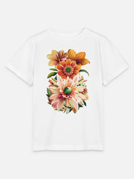 Blumenshirt - Stanley/Stella Kinder T-Shirt MINI CREATOR - Weiß