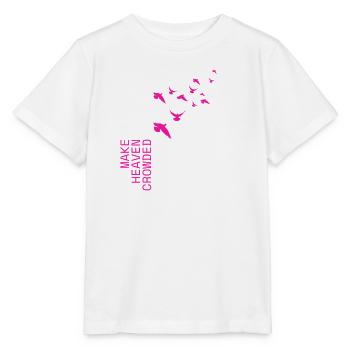 Croix blanche « Make Heaven Crowded » Design - T-shirt bio MINI CREATOR Stanley/Stella Enfant - blanc - Devant - Maike (125cm)