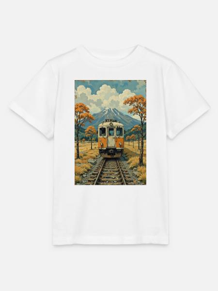 Retro Zug Bild - Stanley/Stella Kinder T-Shirt MINI CREATOR - Weiß
