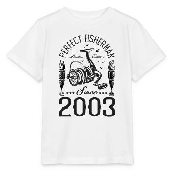 2003 Jubiläum 20 Jahre Geschenk Fischer Fischer - Stanley/Stella Kinder T-Shirt MINI CREATOR  - Weiß - Vorne - Maike (125cm)
