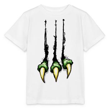 Griffes de monstre Dino Dinosaure Halloween Fissure Griffe - T-shirt bio MINI CREATOR Stanley/Stella Enfant - blanc - Devant - Maike (125cm)