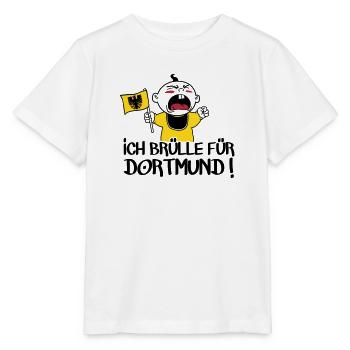 Ich brülle für Dortmund! - Stanley/Stella Kinder T-Shirt MINI CREATOR  - Weiß - Vorne - Maike (125cm)
