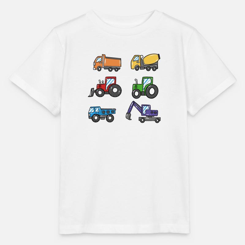 Chantier de construction de l’engin de construction Enfants - T-shirt bio MINI CREATOR Stanley/Stella Enfant - blanc