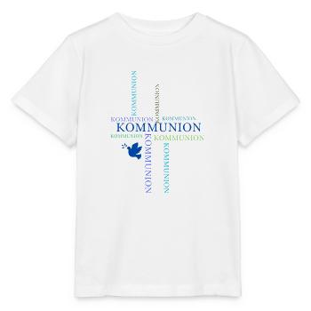 Kommunion blau - Stanley/Stella Kinder T-Shirt MINI CREATOR  - Weiß - Vorne - Maike (125cm)