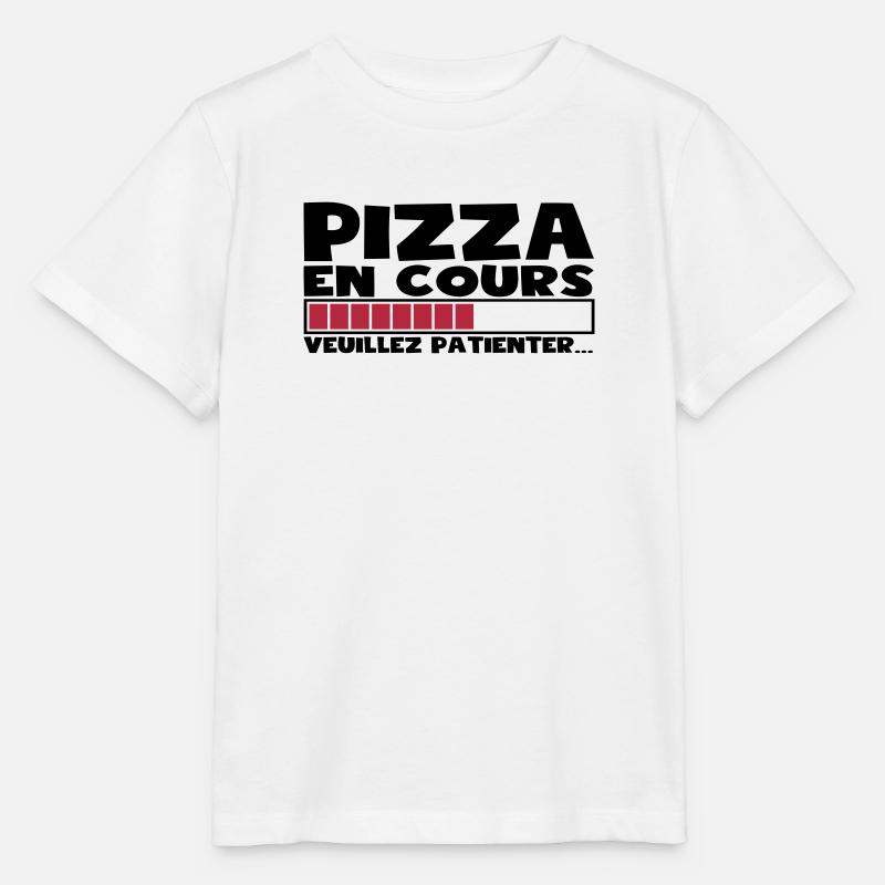 PIZZA EN COURS - T-shirt bio MINI CREATOR Stanley/Stella Enfant - blanc