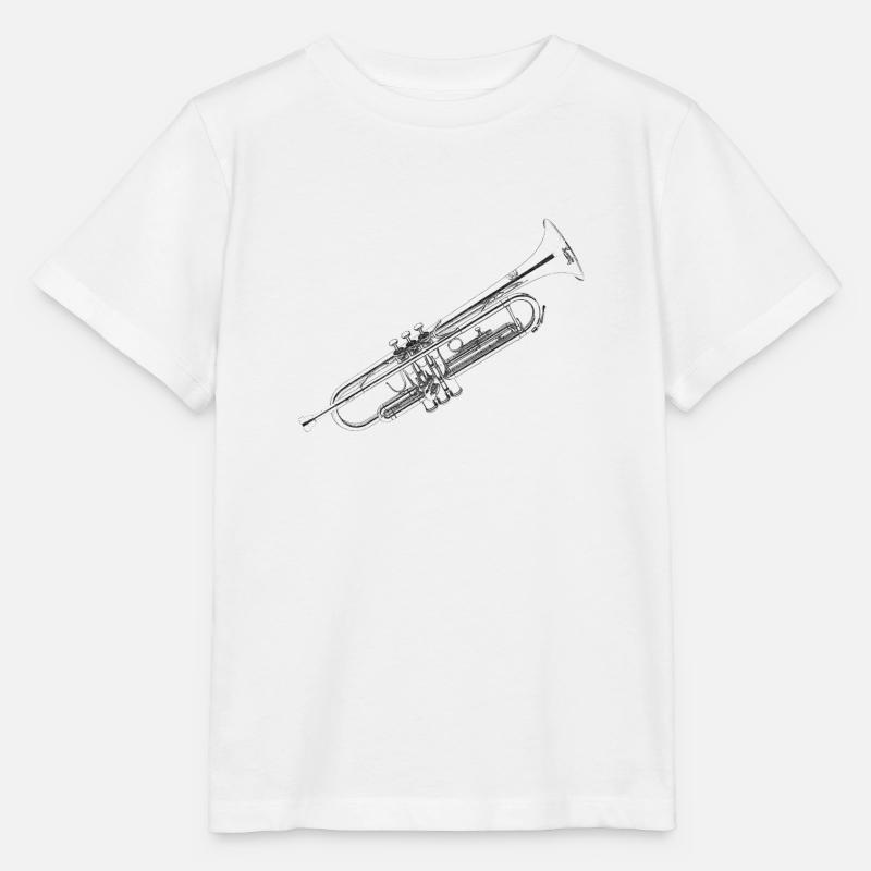 trompette - T-shirt bio MINI CREATOR Stanley/Stella Enfant - blanc