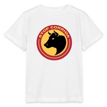 stop corrida - T-shirt bio MINI CREATOR Stanley/Stella Enfant - blanc - Devant - Maike (125cm)