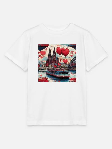 kölner dom,dom,koeln,herzen,malerei,pastell - Stanley/Stella Kinder T-Shirt MINI CREATOR  - Weiß