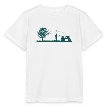 oldtimer agriculteur agriculteur pays vie tracteur - T-shirt bio MINI CREATOR Stanley/Stella Enfant - blanc - Devant - Maike (125cm)