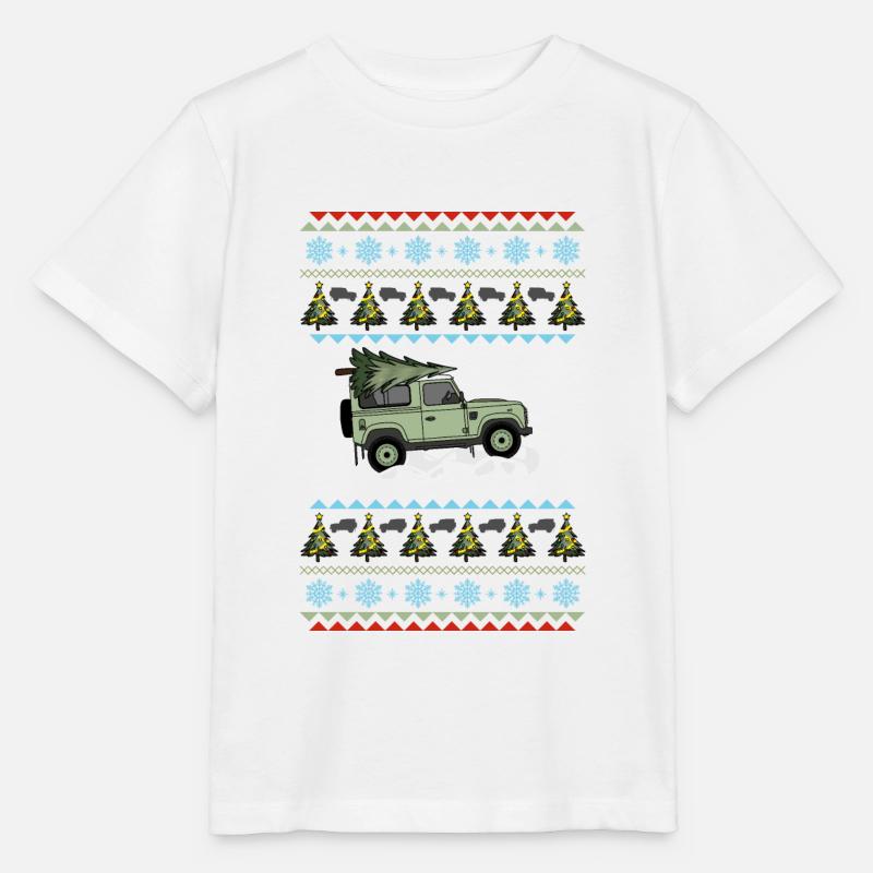 Defender 90 - Sapin de Noël - T-shirt bio MINI CREATOR Stanley/Stella Enfant - blanc