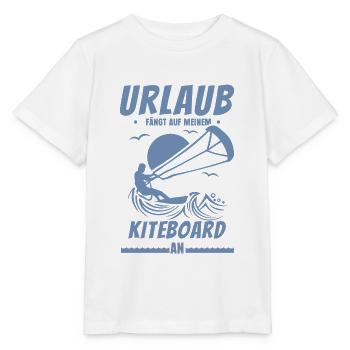 Urlaub fängt auf meinem Kiteboard an - Stanley/Stella Kinder T-Shirt MINI CREATOR  - Weiß - Vorne - Maike (125cm)