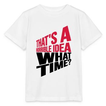 C’est une idée horrible - T-shirt bio MINI CREATOR Stanley/Stella Enfant - blanc - Devant - Maike (125cm)