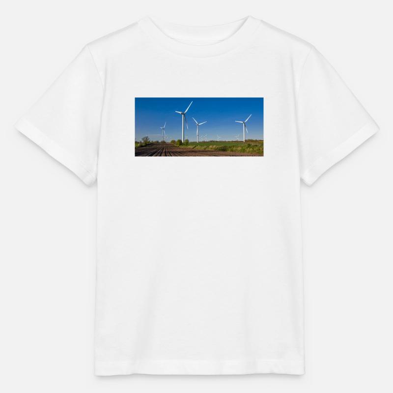 Moulin à vent - T-shirt bio MINI CREATOR Stanley/Stella Enfant - blanc