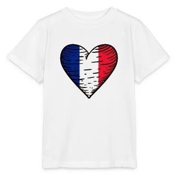 Drapeau français Drapeau Français Drapeau - T-shirt bio MINI CREATOR Stanley/Stella Enfant - blanc - Devant - Maike (125cm)
