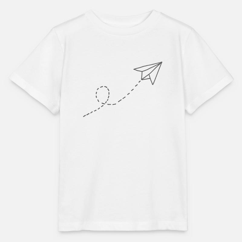 Paper plane - Stanley/Stella Kinder T-Shirt MINI CREATOR  - Weiß