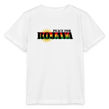 Peace For Rojava 2 Kurdistan T-Shirt - Stanley/Stella Kinder T-Shirt MINI CREATOR  - Weiß - Vorne - Maike (125cm)