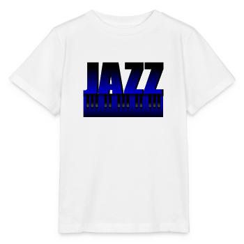 jazz bleu - T-shirt bio MINI CREATOR Stanley/Stella Enfant - blanc - Devant - Maike (125cm)
