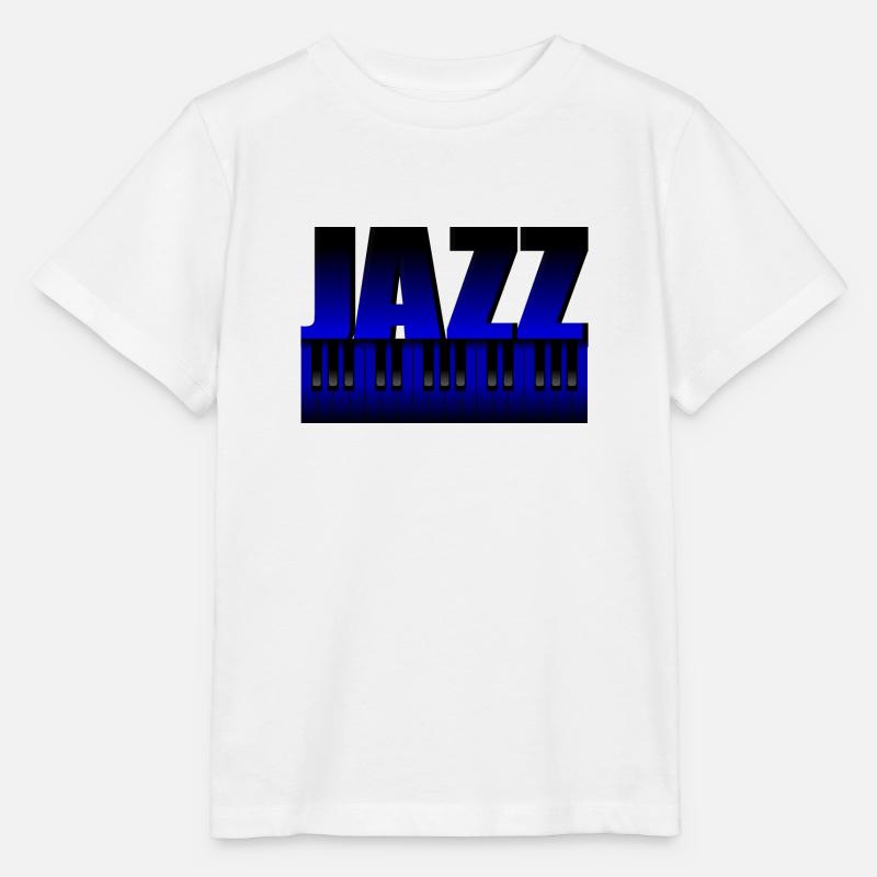 jazz bleu - T-shirt bio MINI CREATOR Stanley/Stella Enfant - blanc