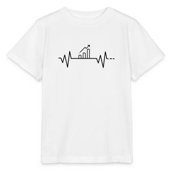 Battement de coeur économie de l'économie stocks stock bourse argent - T-shirt bio MINI CREATOR Stanley/Stella Enfant - blanc - Devant - Maike (125cm)