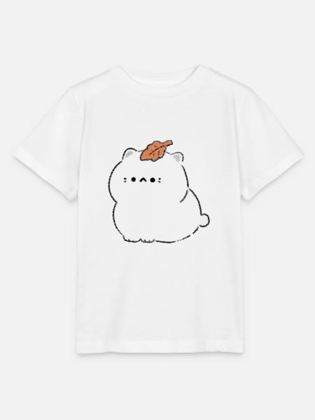 Chonky Herbstkatze - Stanley/Stella Kinder T-Shirt MINI CREATOR - Weiß