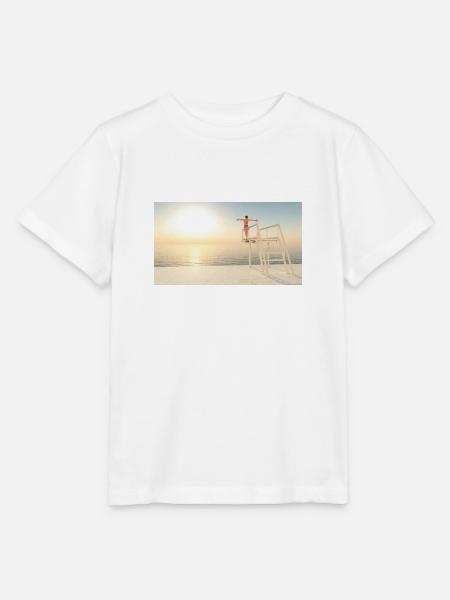 Turmspringerin auf einem Sprungbrett - Stanley/Stella Kinder T-Shirt MINI CREATOR  - Weiß
