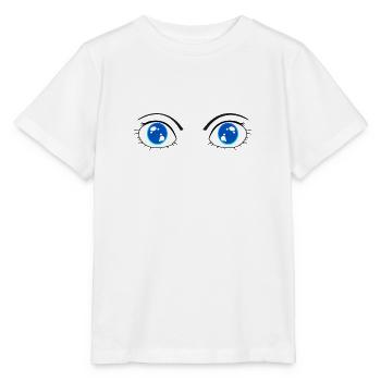 yeux bleus - T-shirt bio MINI CREATOR Stanley/Stella Enfant - blanc - Devant - Maike (125cm)