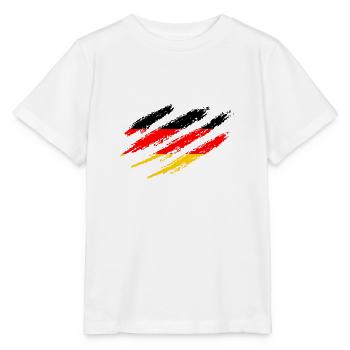 Allemagne Drapeau Rayures Drapeau allemand Griffes drapeau allemand - T-shirt bio MINI CREATOR Stanley/Stella Enfant - blanc - Devant - Maike (125cm)