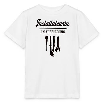 Installateurin in Ausbildung Anlagemechanikerin - Stanley/Stella Kinder T-Shirt MINI CREATOR  - Weiß - Vorne - Maike (125cm)
