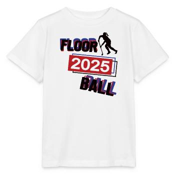 Floorball Spielerin Team Turnier Mannschaft 2025 - Stanley/Stella Kinder T-Shirt MINI CREATOR  - Weiß - Vorne - Maike (125cm)