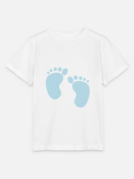 Fußabdrücke - Stanley/Stella Kinder T-Shirt MINI CREATOR - Weiß