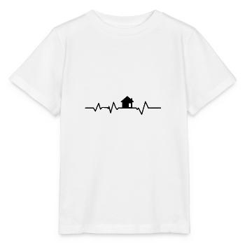 House heartbeat architect house building broker gift - Stanley/Stella MINI CREATOR Kids’ T-Shirt - white - Front - Maike (125cm)