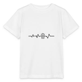Mülleimer Herzschlag Müllmann Müllabfuhr Müll - Stanley/Stella Kinder T-Shirt MINI CREATOR  - Weiß - Vorne - Maike (125cm)