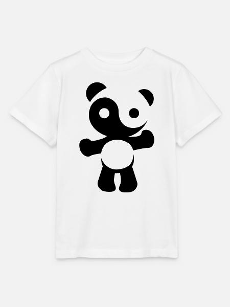 panda teddy yinyang - Stanley/Stella Kinder T-Shirt MINI CREATOR - Weiß