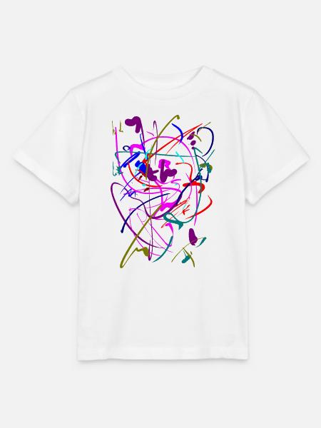 Abstrakt - Stanley/Stella Kinder T-Shirt MINI CREATOR  - Weiß