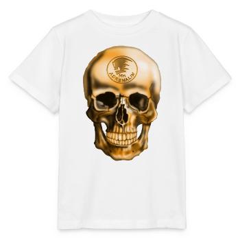 Crâne avec emblème d’adrénaline - T-shirt bio MINI CREATOR Stanley/Stella Enfant - blanc - Devant - Maike (125cm)