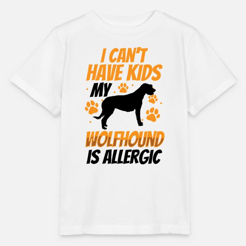 Irish Wolfhound è allergico - Maglietta per bambini MINI CREATOR di Stanley/Stella - bianco