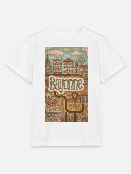 Bayonne Skurriles Stadtbild Frankreich - Stanley/Stella Kinder T-Shirt MINI CREATOR  - Weiß