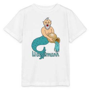 Signe du zodiaque Verseau - T-shirt bio MINI CREATOR Stanley/Stella Enfant - blanc - Devant - Maike (125cm)