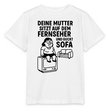 sofa gucken deine mudda - Stanley/Stella Kinder T-Shirt MINI CREATOR  - Weiß - Vorne - Maike (125cm)