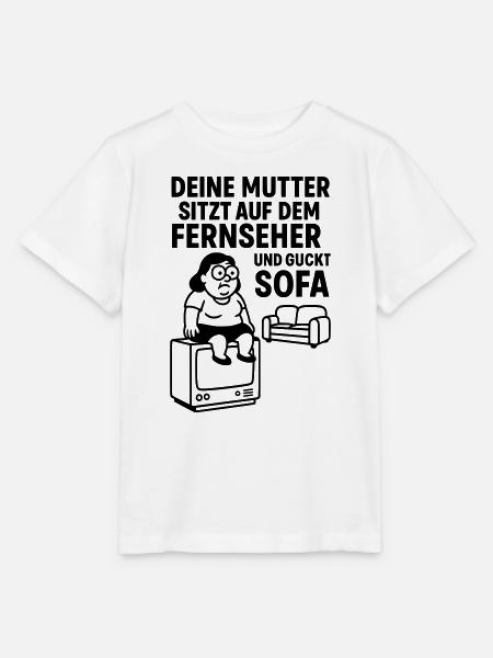 sofa gucken deine mudda - Stanley/Stella Kinder T-Shirt MINI CREATOR - Weiß