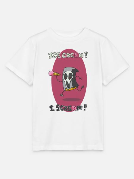 Eis? Ich schreie! - Stanley/Stella Kinder T-Shirt MINI CREATOR  - Weiß