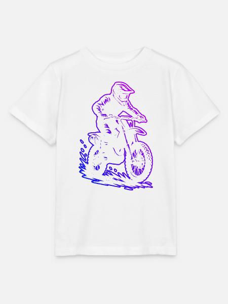 Kompaktes Motocross Design für Motocross - Stanley/Stella Kinder T-Shirt MINI CREATOR - Weiß