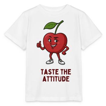 Apple with Attitude Motif - Stanley/Stella MINI CREATOR Kids’ T-Shirt - white - Front - Maike (125cm)