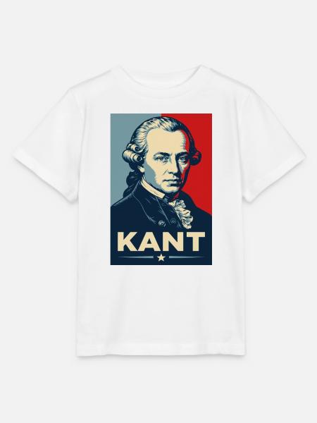 Immanuel Kant Retro-Philosophenporträt - Stanley/Stella Kinder T-Shirt MINI CREATOR - Weiß