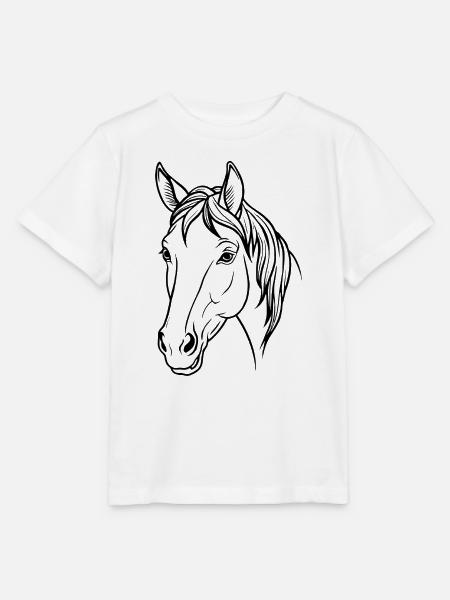 Pferdekopf - Stanley/Stella Kinder T-Shirt MINI CREATOR - Weiß