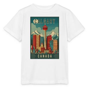 Erleben Sie die malerische Stadtlandschaft von Calgary in Kanada - Stanley/Stella Kinder T-Shirt MINI CREATOR  - Weiß - Vorne - Maike (125cm)