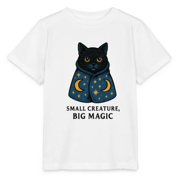 Magie féline dans un manteau étoilé - T-shirt bio MINI CREATOR Stanley/Stella Enfant - blanc - Devant - Maike (125cm)