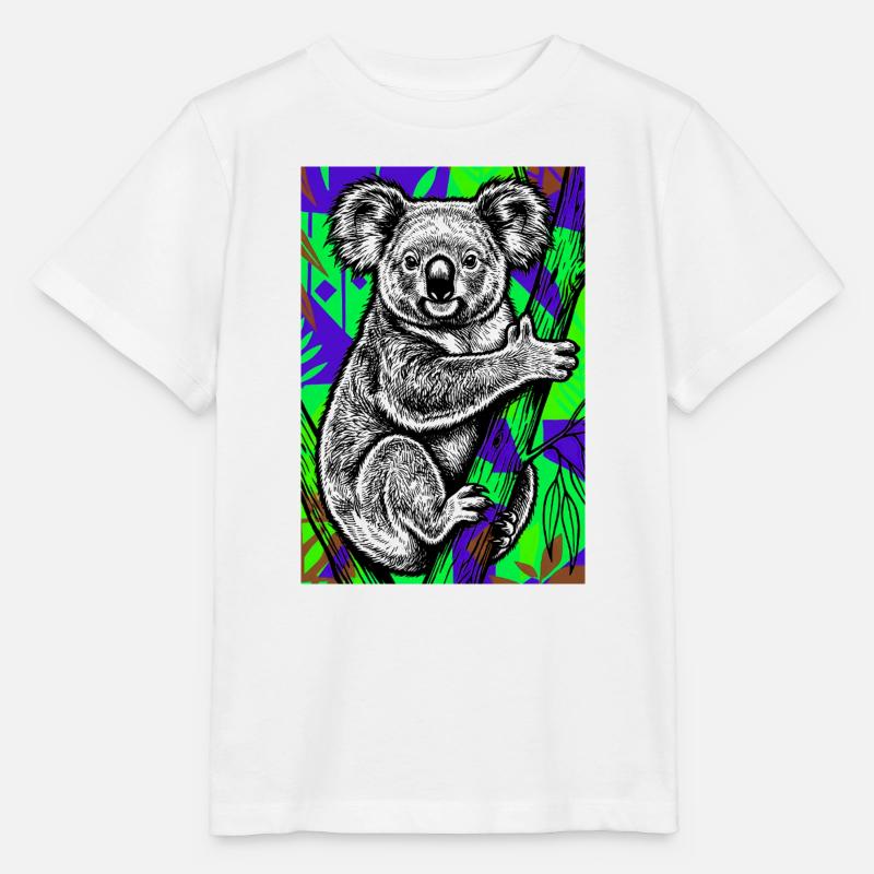 Koala - Stanley/Stella MINI CREATOR Kids’ T-Shirt - white