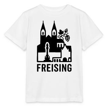 Freising Oberbayern Silhouette Wahrzeichen - Stanley/Stella Kinder T-Shirt MINI CREATOR  - Weiß - Vorne - Maike (125cm)